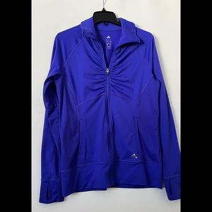 Adidas Climalite Full Front Zip Athletic Jacket Long Sleeve Size M Purple